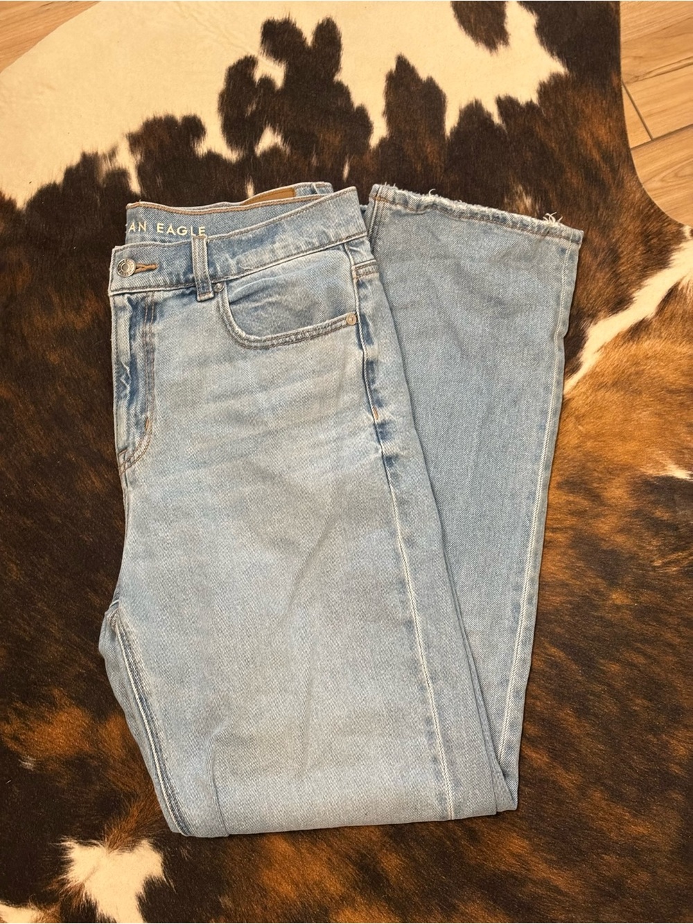 American Eagle Outfitters Light Wash Straight Leg Jeans